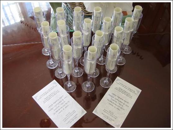 Champagne Flute Wedding Shower Invitations